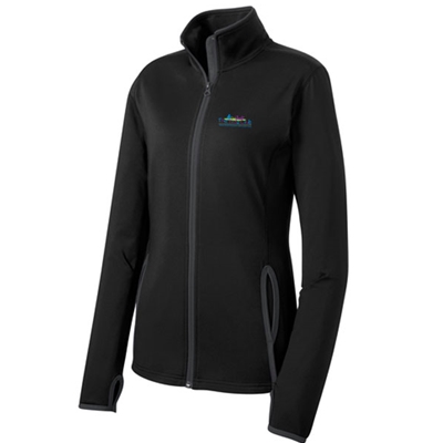 KC115<br> Sport-Tek® Ladies Sport-Wick® Stretch Contrast Full-Zip Jacket