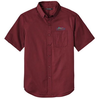 KC120<br> Port Authority- Short Sleeve SuperPro React Twill Unisex Shirt.