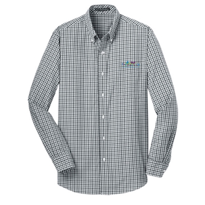 KC133<br>Port Authority® Long Sleeve Gingham Easy Care Shirt